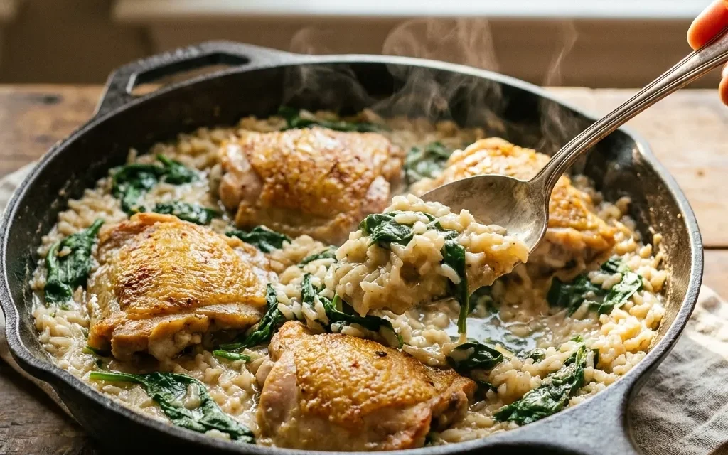 One Pot Spinach Chicken Rice: A Quick and Flavorful Meal