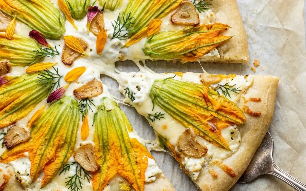 White Pizza with Zucchini Blossoms: A Deliciously Unique Twist