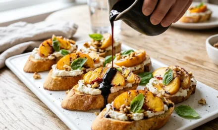 Peach Bruschetta: A Fresh and Flavorful Summer Appetizer